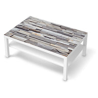 Klebefolie Granit-Wand - IKEA Lack Tisch 118x78 cm - weiss