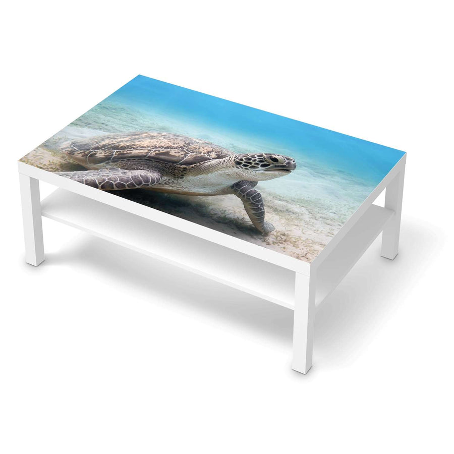 Klebefolie Green Sea Turtle - IKEA Lack Tisch 118x78 cm - weiss