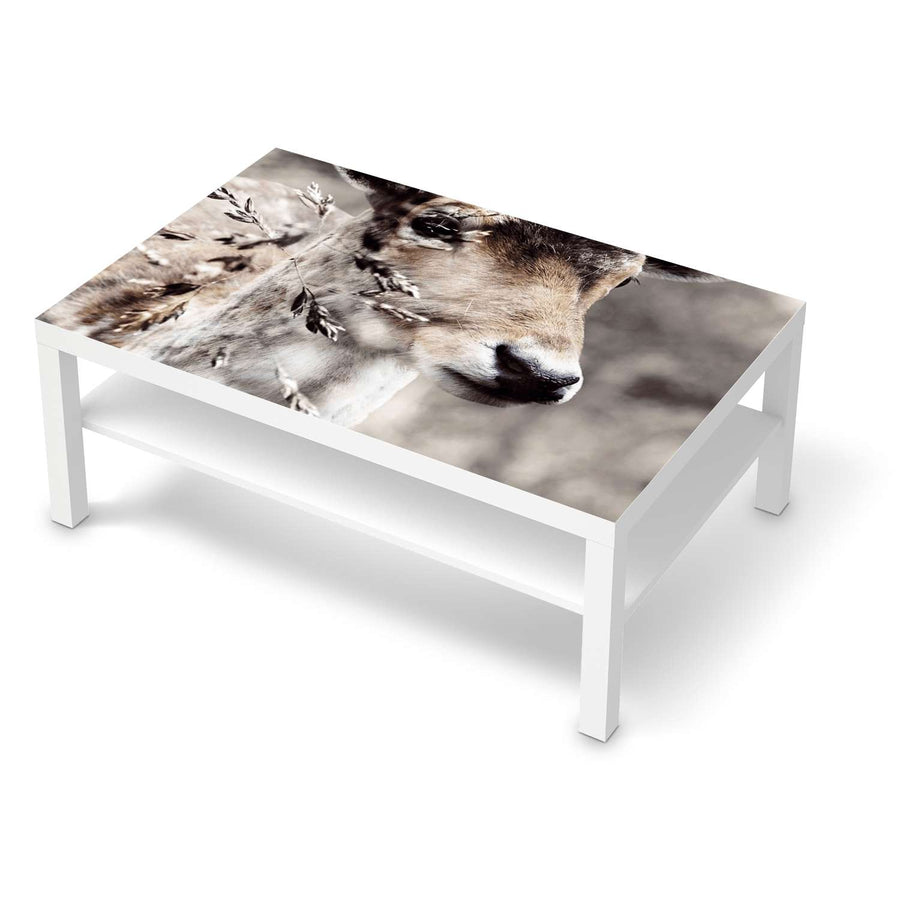 Klebefolie Hirsch - IKEA Lack Tisch 118x78 cm - weiss