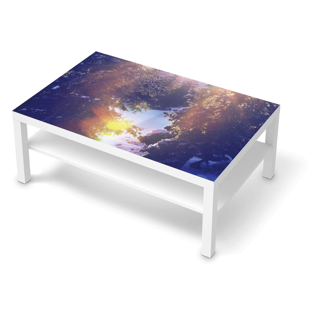 Klebefolie Lichtflut - IKEA Lack Tisch 118x78 cm - weiss