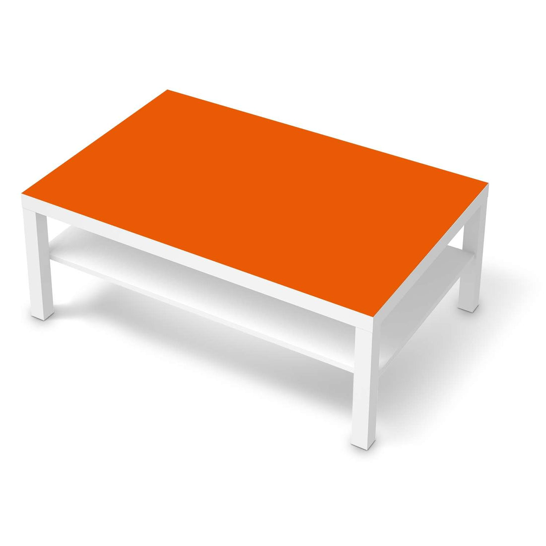 Klebefolie Orange Dark - IKEA Lack Tisch 118x78 cm - weiss