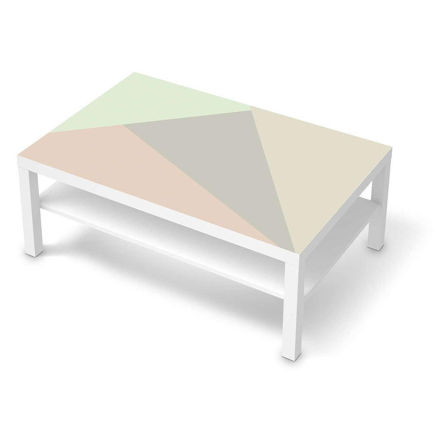 Klebefolie Pastell Geometrik - IKEA Lack Tisch 118x78 cm - weiss
