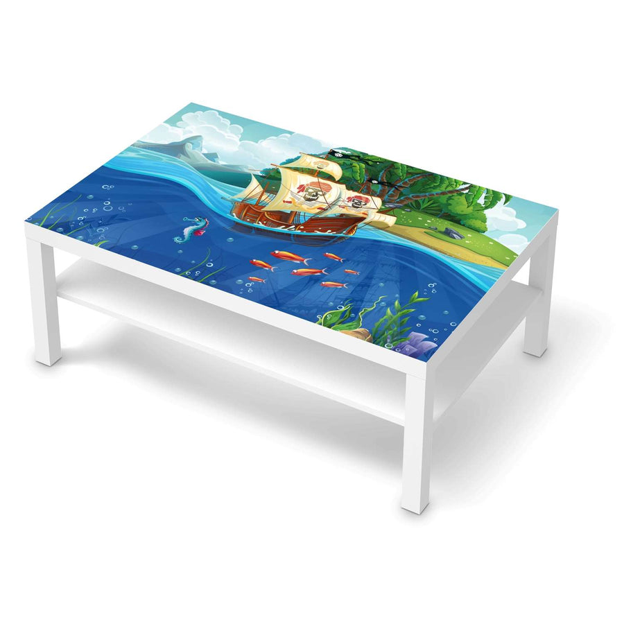 Klebefolie Pirates - IKEA Lack Tisch 118x78 cm - weiss