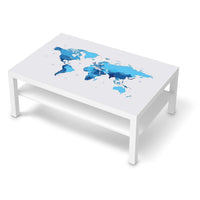 Klebefolie Politische Weltkarte - IKEA Lack Tisch 118x78 cm - weiss