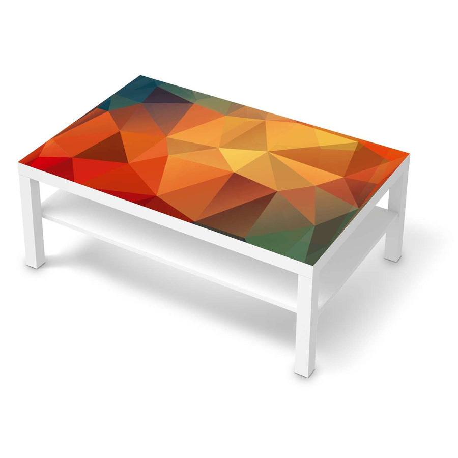 Klebefolie Polygon - IKEA Lack Tisch 118x78 cm - weiss