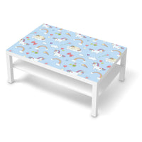 Klebefolie Rainbow Unicorn - IKEA Lack Tisch 118x78 cm - weiss