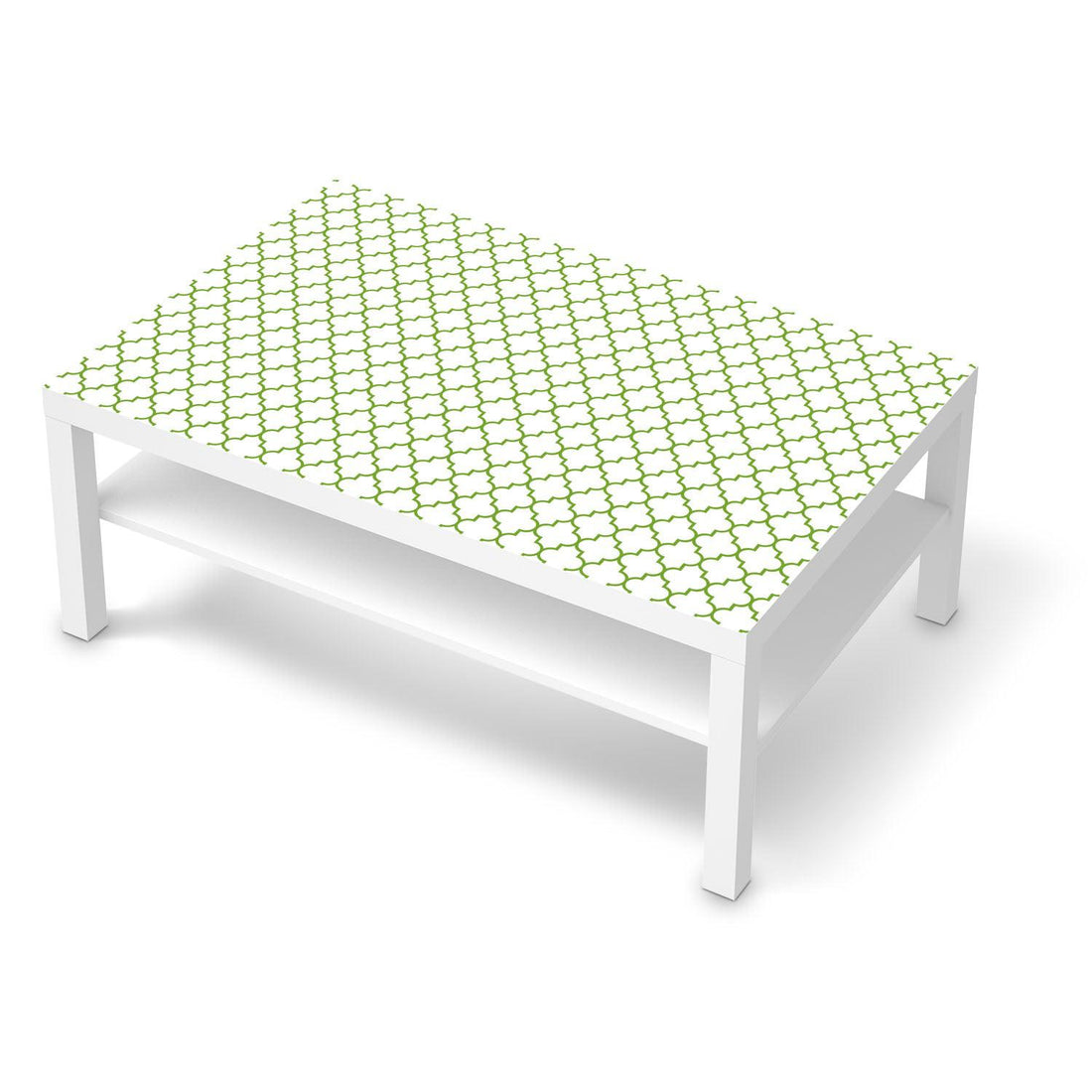 Klebefolie Retro Pattern - Grün - IKEA Lack Tisch 118x78 cm - weiss