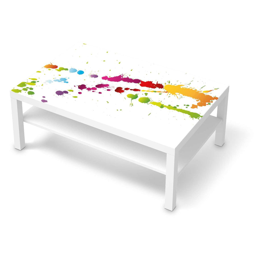 Klebefolie Splash 2 - IKEA Lack Tisch 118x78 cm - weiss