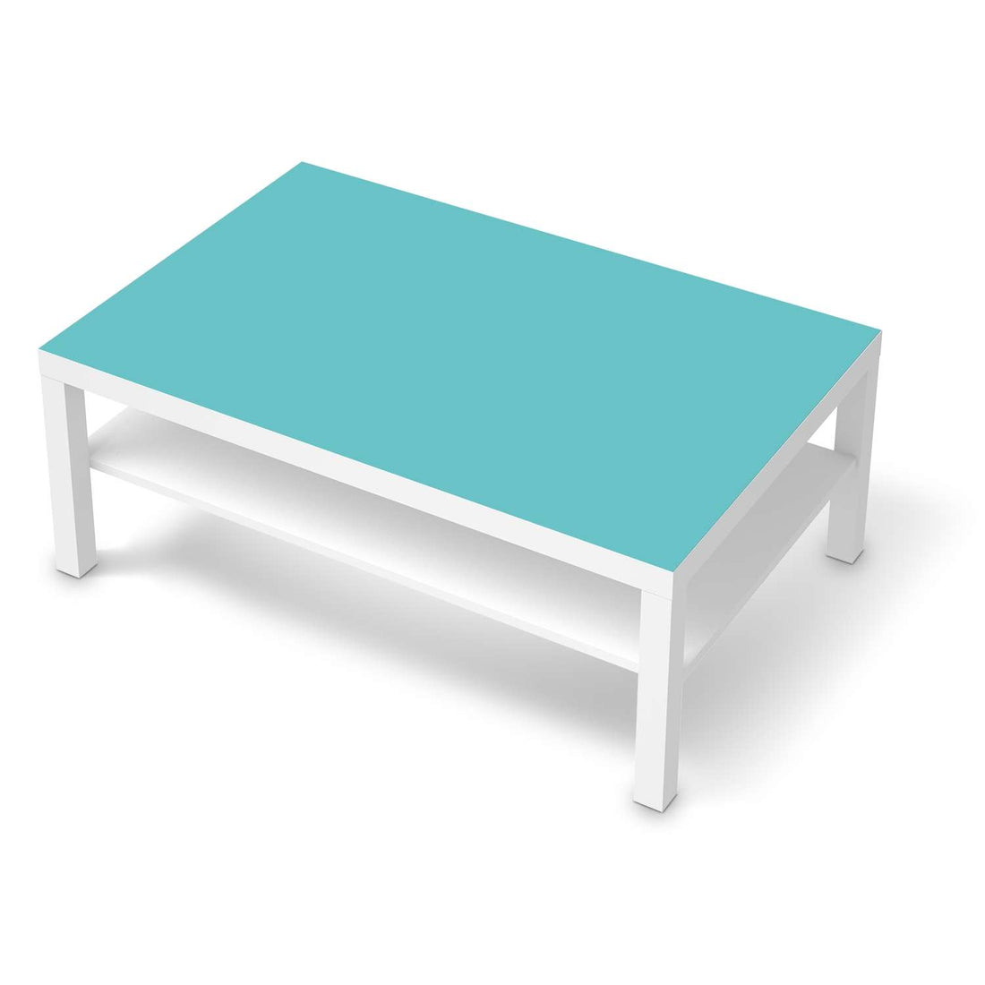 Klebefolie Türkisgrün Light - IKEA Lack Tisch 118x78 cm - weiss