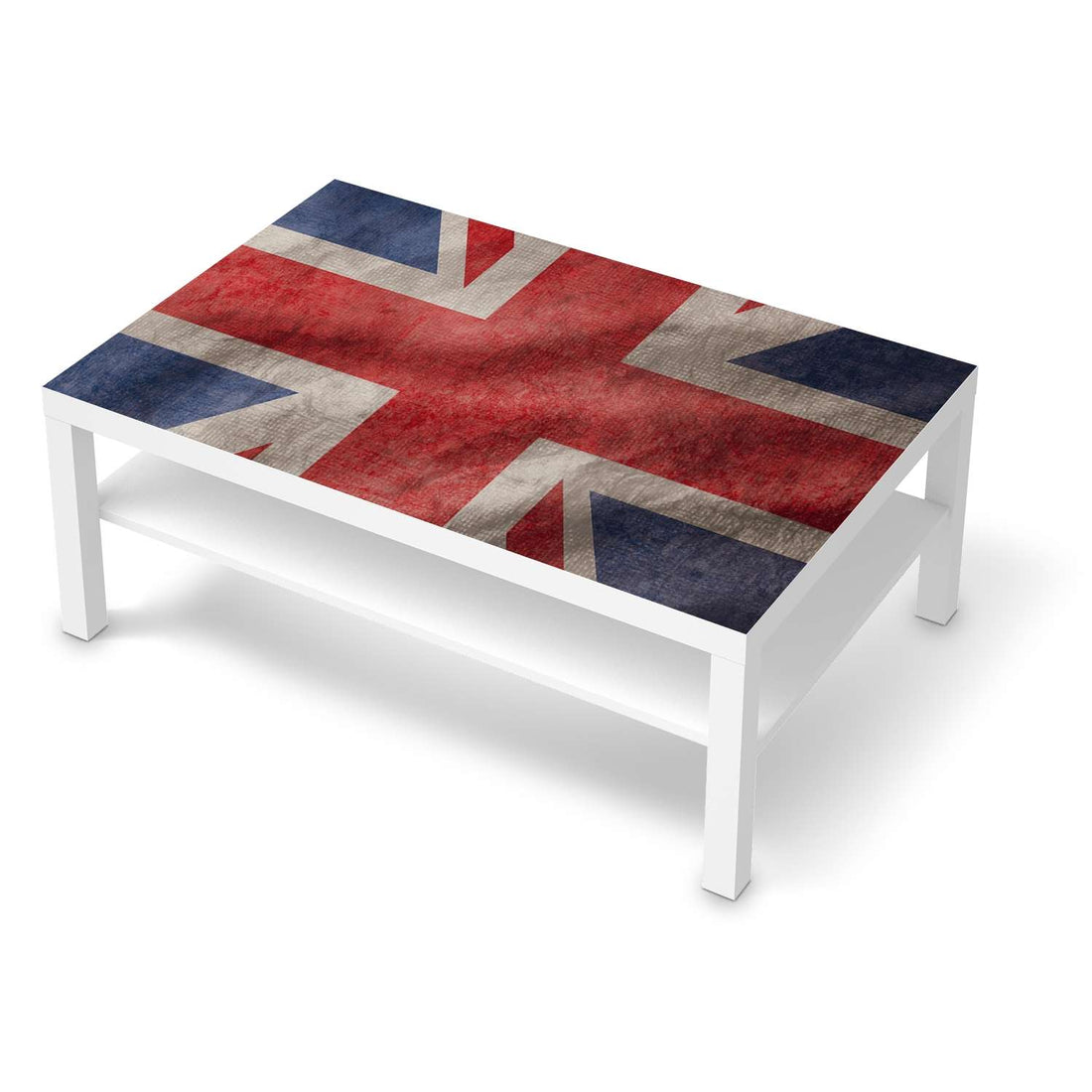 Klebefolie Union Jack - IKEA Lack Tisch 118x78 cm - weiss