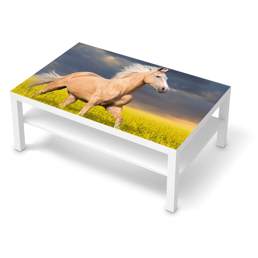 Klebefolie Wildpferd - IKEA Lack Tisch 118x78 cm - weiss
