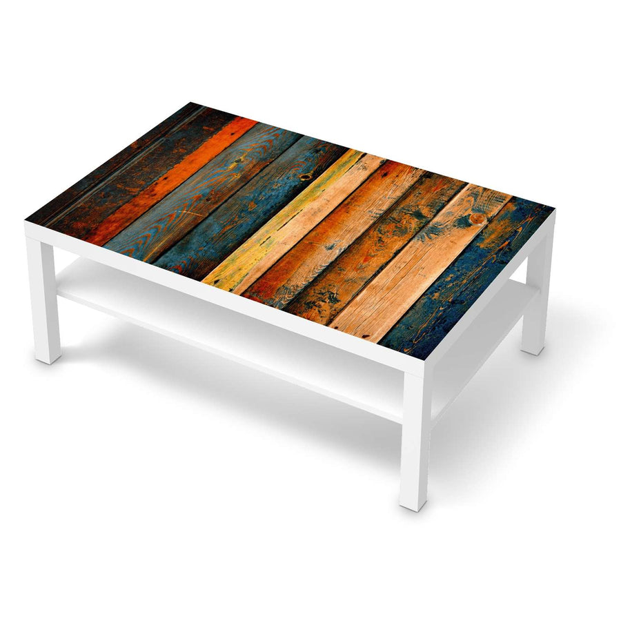 Klebefolie Wooden - IKEA Lack Tisch 118x78 cm - weiss