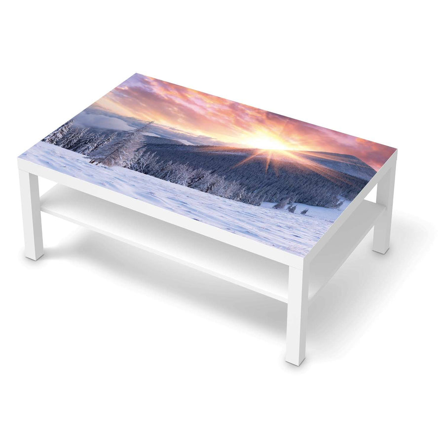 Klebefolie Zauberhafte Winterlandschaft - IKEA Lack Tisch 118x78 cm - weiss