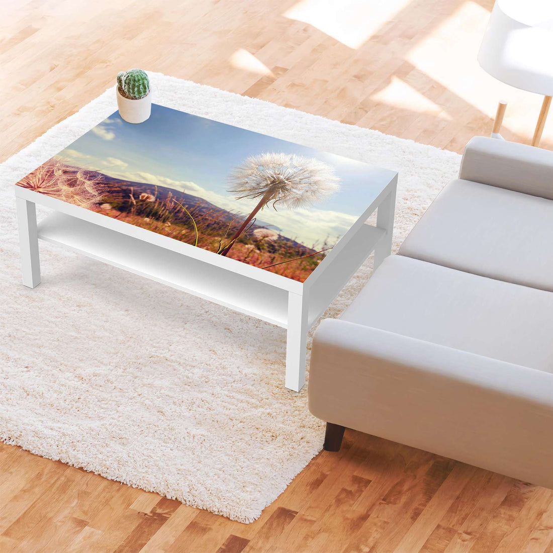 Klebefolie Dandelion - IKEA Lack Tisch 118x78 cm - Wohnzimmer