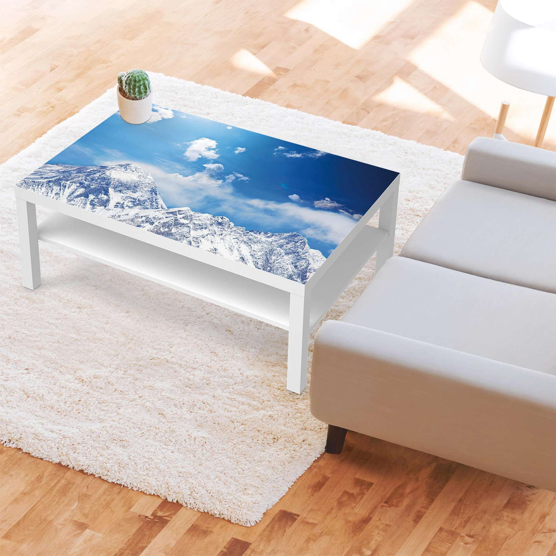 Klebefolie Everest - IKEA Lack Tisch 118x78 cm - Wohnzimmer
