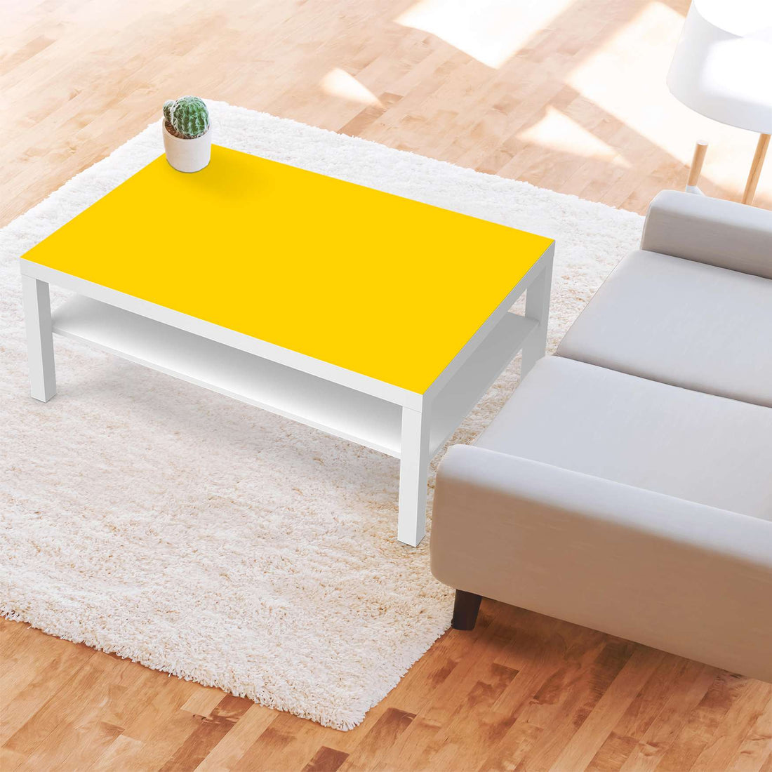 Klebefolie Gelb Dark - IKEA Lack Tisch 118x78 cm - Wohnzimmer