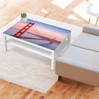 Klebefolie Golden Gate - IKEA Lack Tisch 118x78 cm - Wohnzimmer