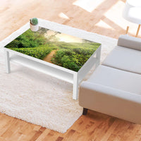 Klebefolie Green Tea Fields - IKEA Lack Tisch 118x78 cm - Wohnzimmer