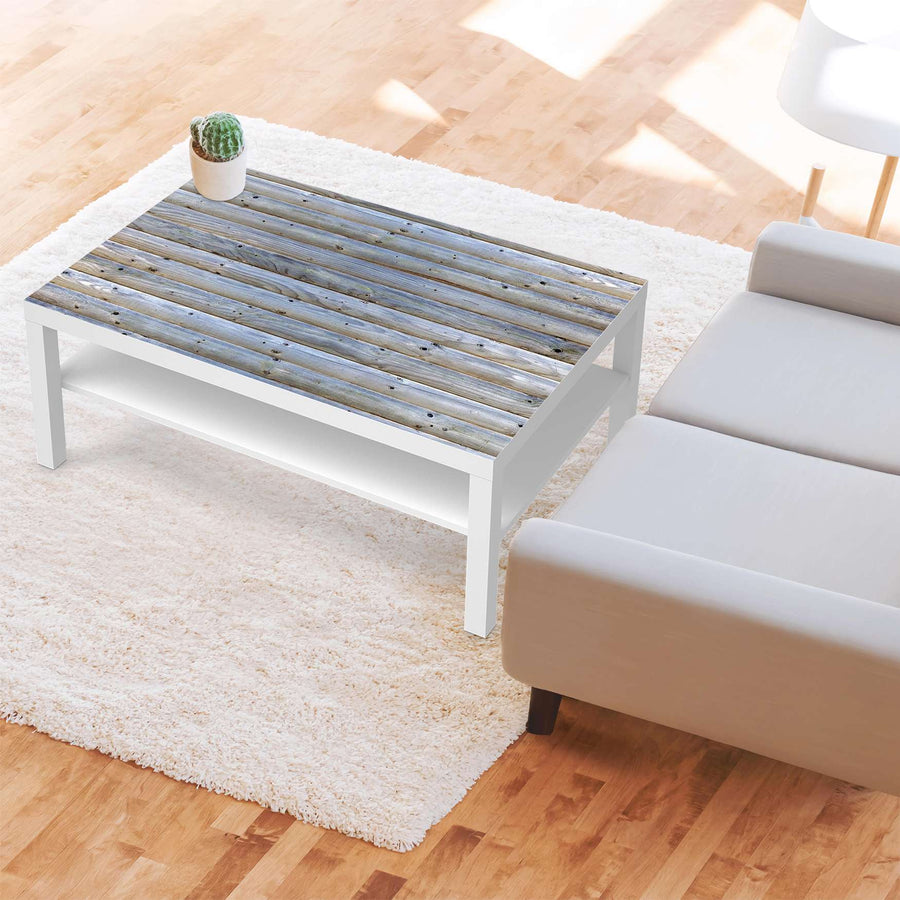 Klebefolie Greyhound - IKEA Lack Tisch 118x78 cm - Wohnzimmer