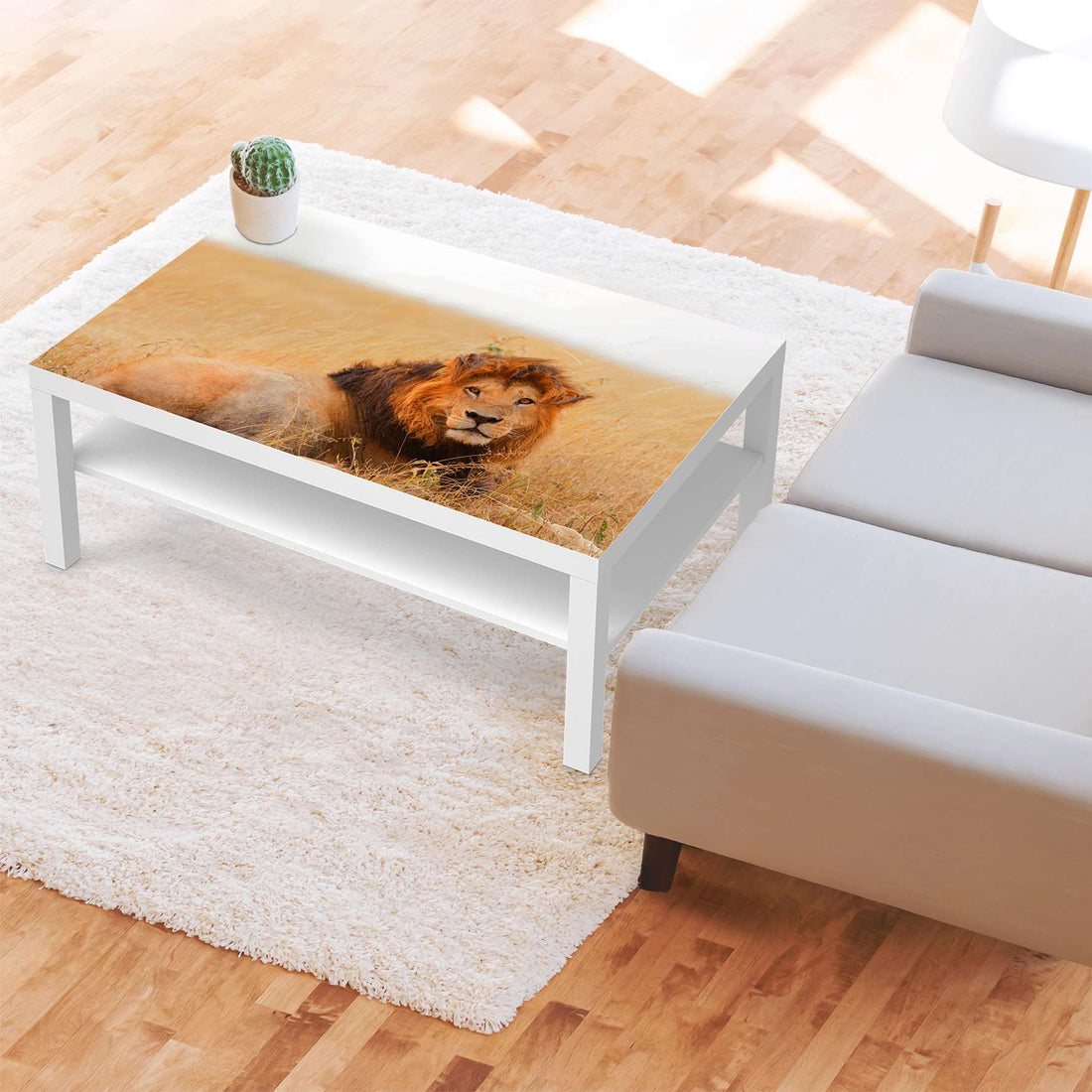 Klebefolie Lion King - IKEA Lack Tisch 118x78 cm - Wohnzimmer