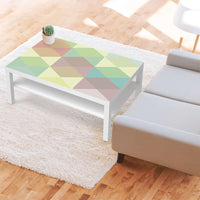 Klebefolie Melitta Pastell Geometrie - IKEA Lack Tisch 118x78 cm - Wohnzimmer