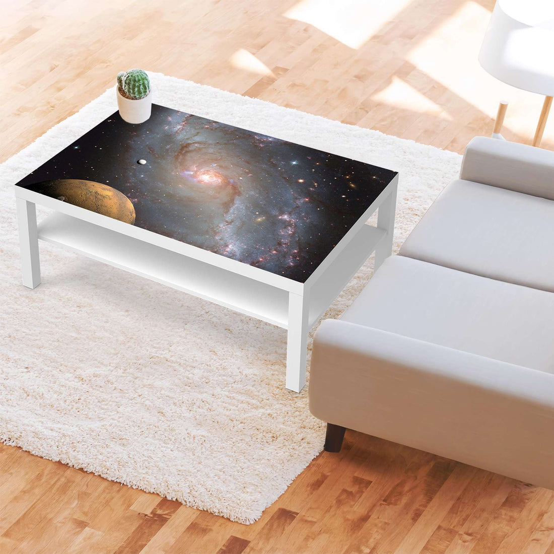 Klebefolie Milky Way - IKEA Lack Tisch 118x78 cm - Wohnzimmer