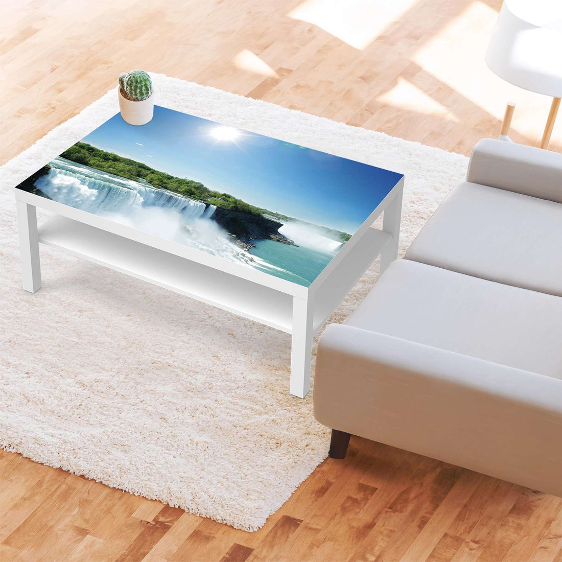 Klebefolie Niagara Falls - IKEA Lack Tisch 118x78 cm - Wohnzimmer
