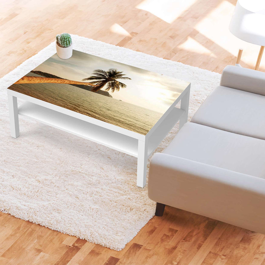 Klebefolie Paradise - IKEA Lack Tisch 118x78 cm - Wohnzimmer