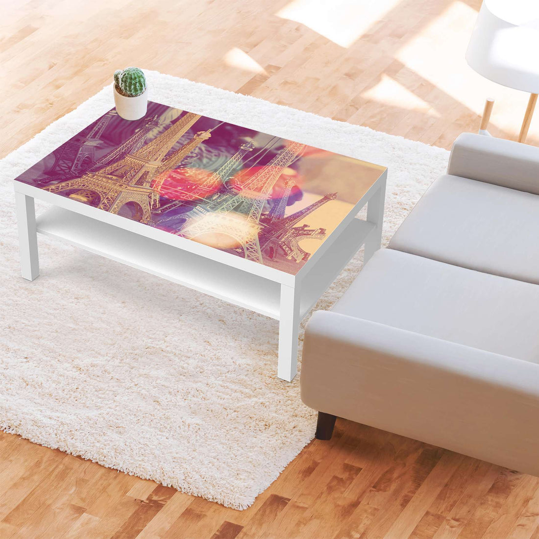 Klebefolie Paris - IKEA Lack Tisch 118x78 cm - Wohnzimmer