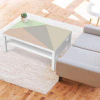 Klebefolie Pastell Geometrik - IKEA Lack Tisch 118x78 cm - Wohnzimmer