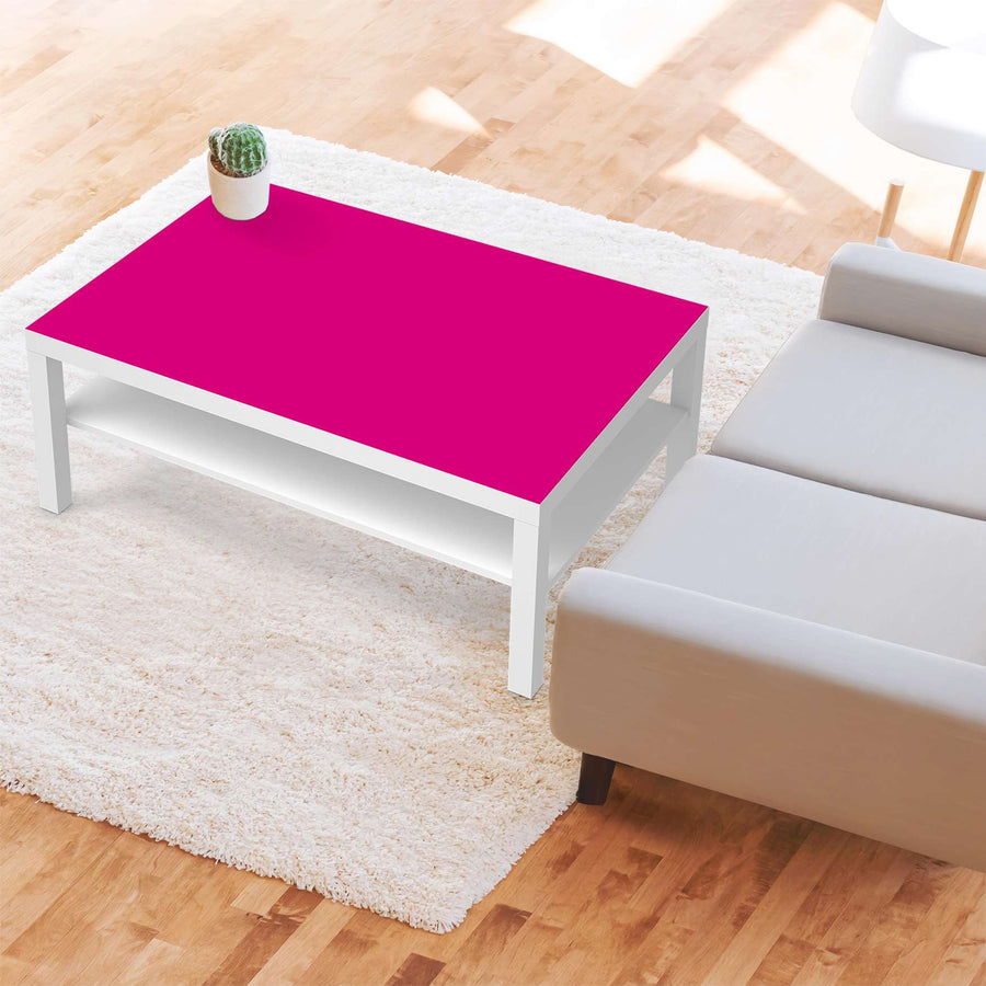 Klebefolie Pink Dark - IKEA Lack Tisch 118x78 cm - Wohnzimmer