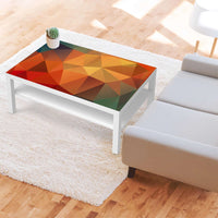 Klebefolie Polygon - IKEA Lack Tisch 118x78 cm - Wohnzimmer