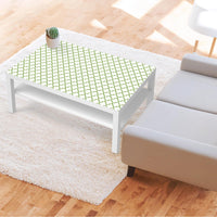 Klebefolie Retro Pattern - Grün - IKEA Lack Tisch 118x78 cm - Wohnzimmer