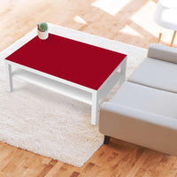 Klebefolie Rot Dark - IKEA Lack Tisch 118x78 cm - Wohnzimmer