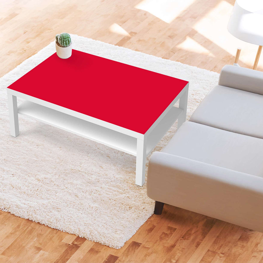 Klebefolie Rot Light - IKEA Lack Tisch 118x78 cm - Wohnzimmer