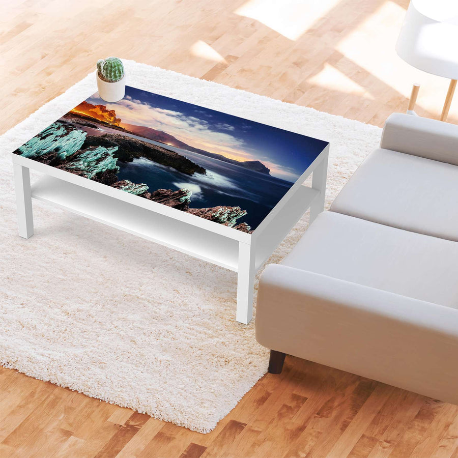 Klebefolie Seaside - IKEA Lack Tisch 118x78 cm - Wohnzimmer