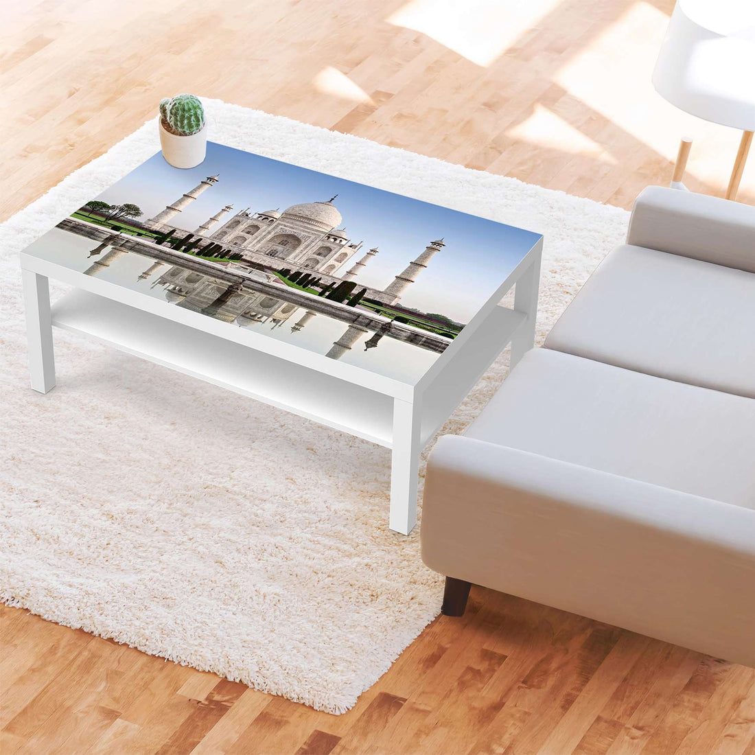 Klebefolie Taj Mahal - IKEA Lack Tisch 118x78 cm - Wohnzimmer