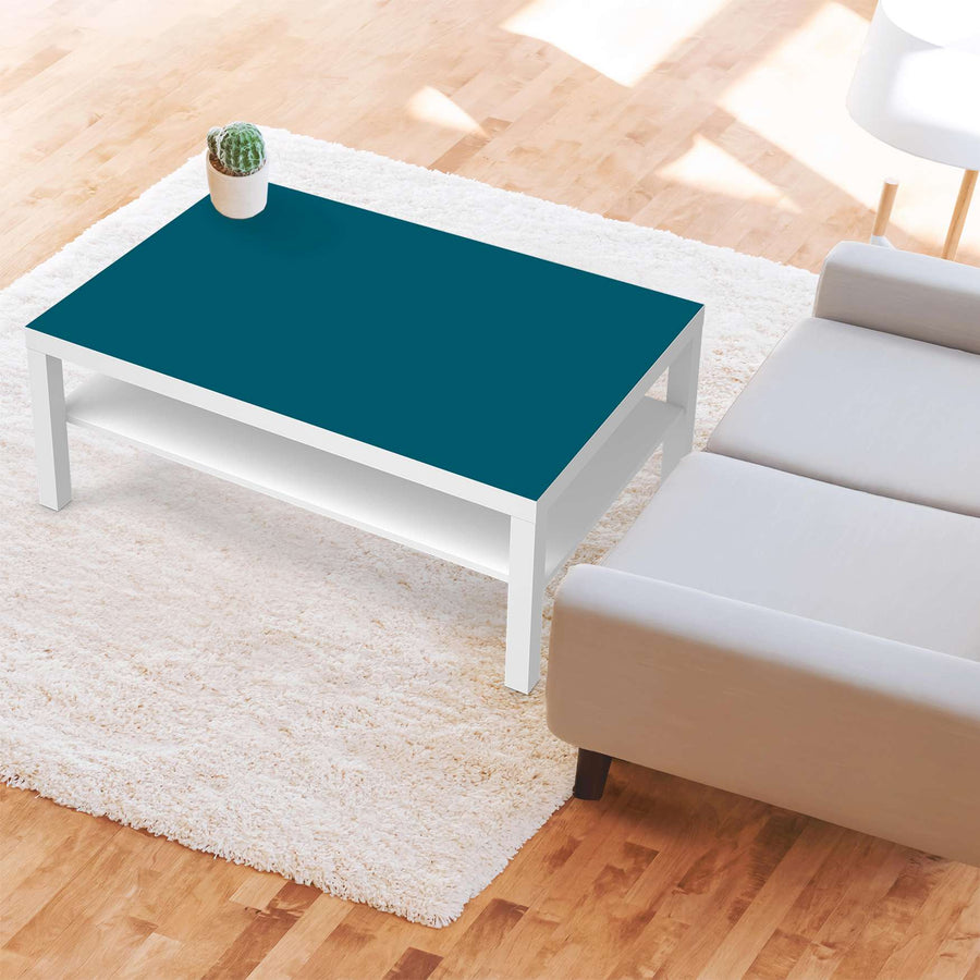 Klebefolie Türkisgrün Dark - IKEA Lack Tisch 118x78 cm - Wohnzimmer