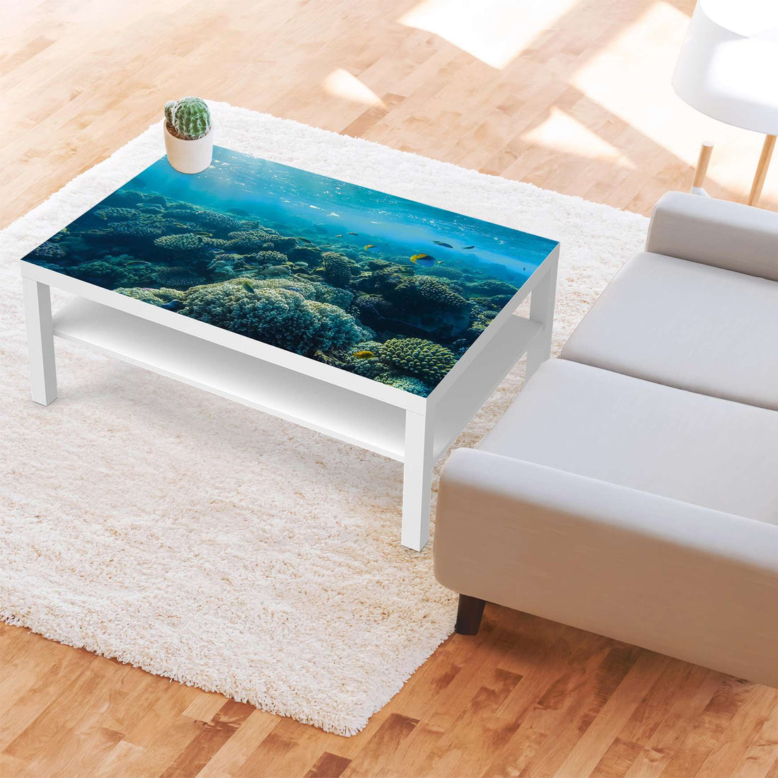 Klebefolie Underwater World - IKEA Lack Tisch 118x78 cm - Wohnzimmer