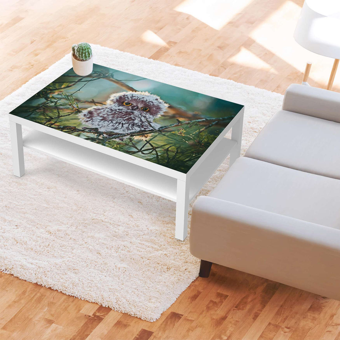 Klebefolie Wuschel - IKEA Lack Tisch 118x78 cm - Wohnzimmer