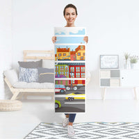 Klebefolie City Life - IKEA Malm Kommode 6 Schubladen (schmal) - Folie