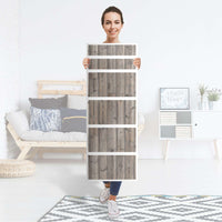 Klebefolie Dark washed - IKEA Malm Kommode 6 Schubladen (schmal) - Folie