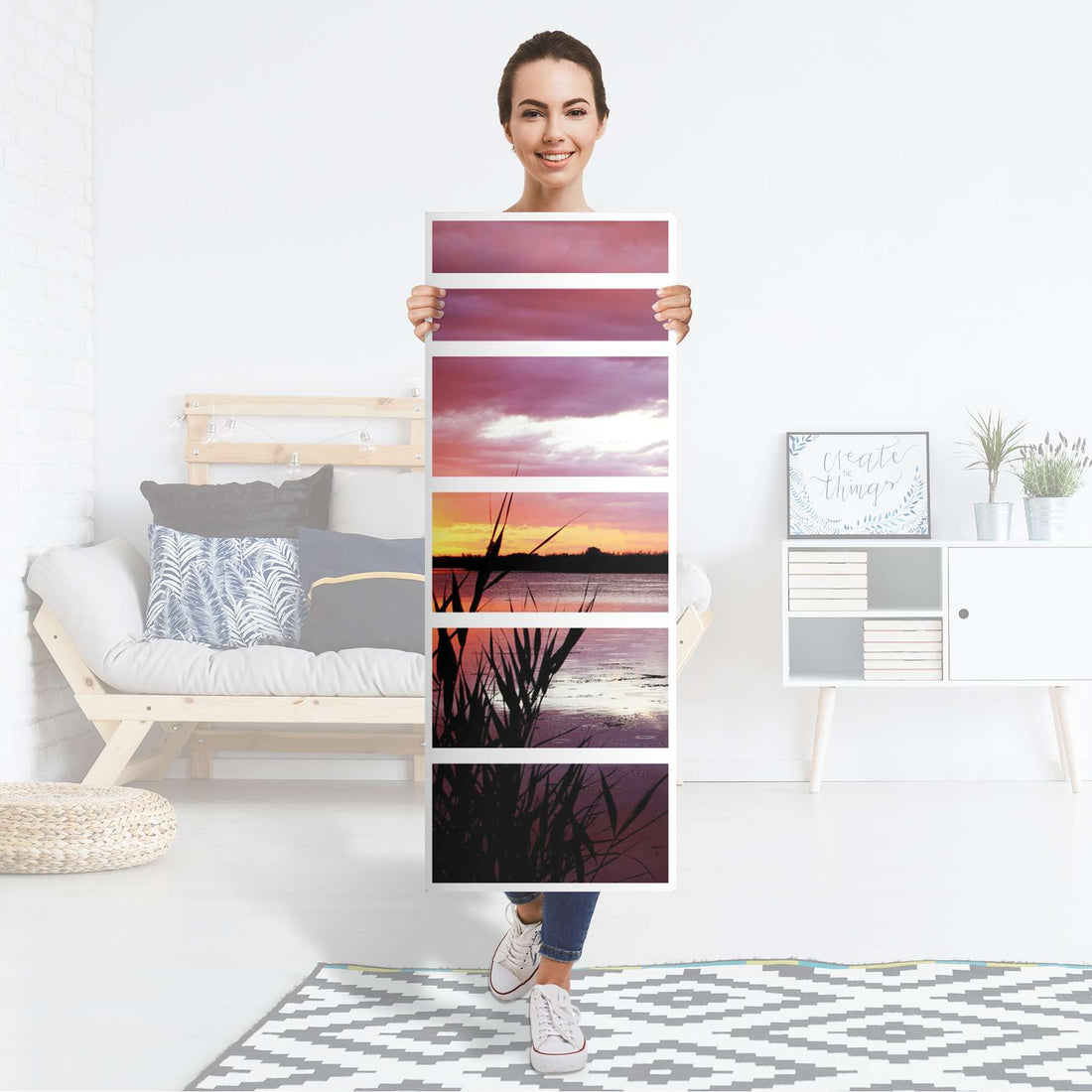 Klebefolie Dream away - IKEA Malm Kommode 6 Schubladen (schmal) - Folie
