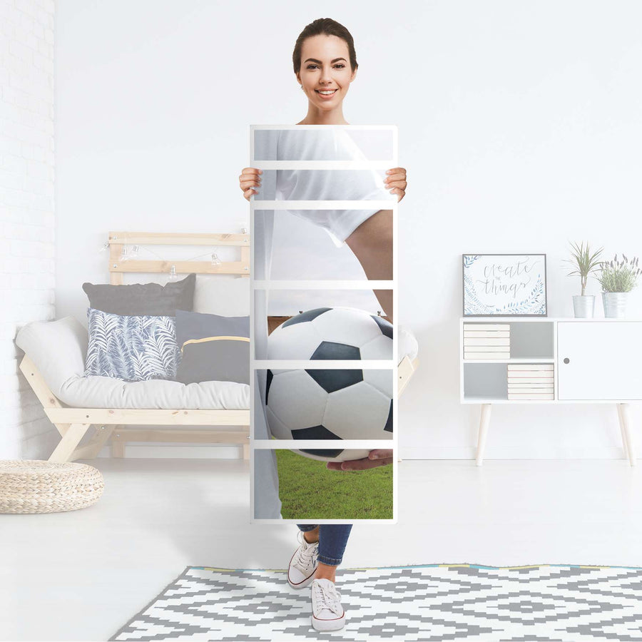 Klebefolie Footballmania - IKEA Malm Kommode 6 Schubladen (schmal) - Folie