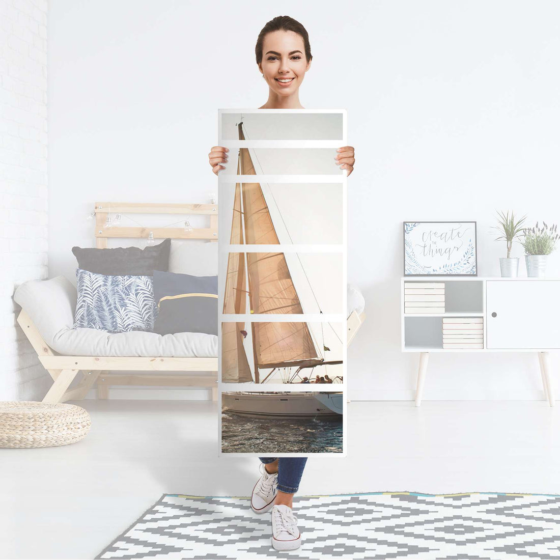Klebefolie Freedom - IKEA Malm Kommode 6 Schubladen (schmal) - Folie
