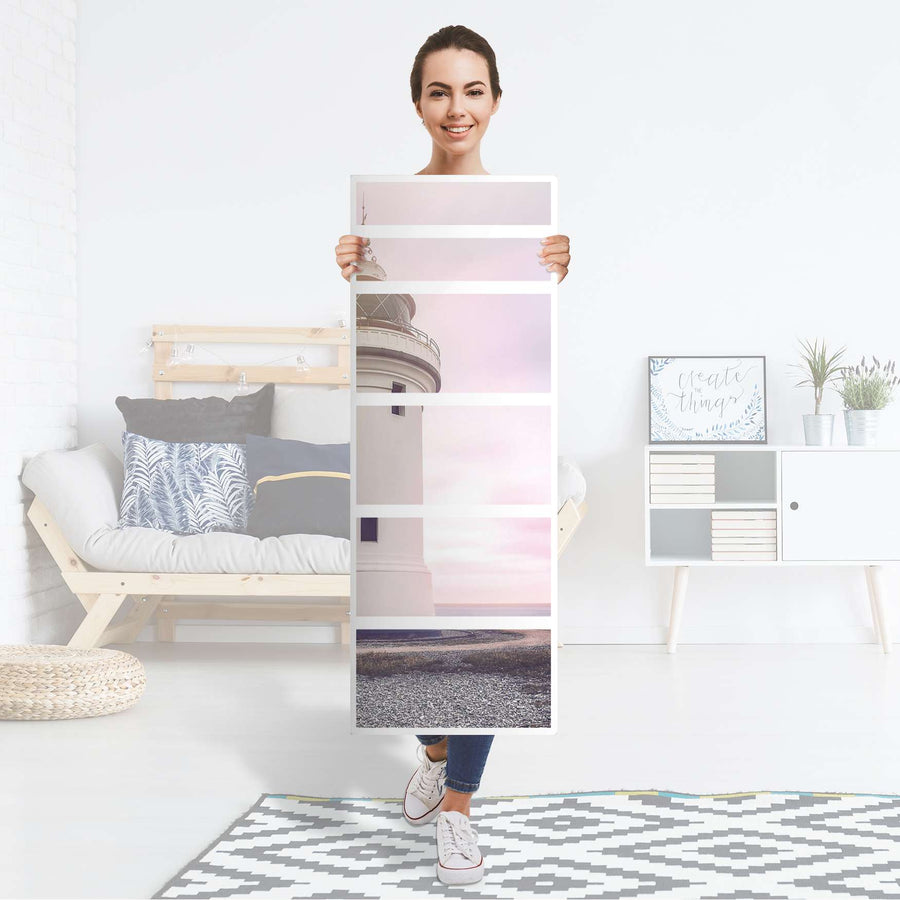 Klebefolie Lighthouse - IKEA Malm Kommode 6 Schubladen (schmal) - Folie