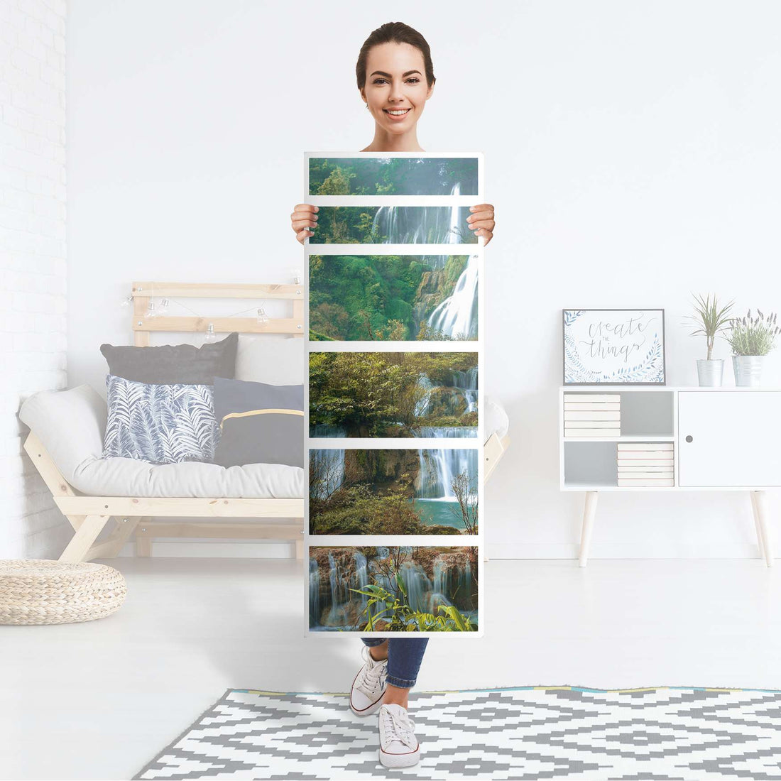 Klebefolie Rainforest - IKEA Malm Kommode 6 Schubladen (schmal) - Folie