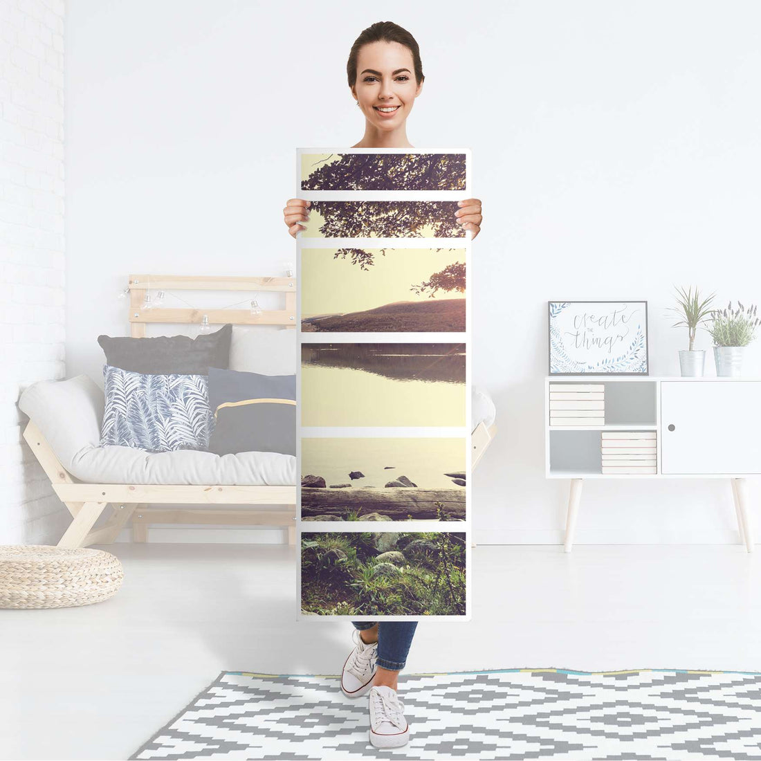 Klebefolie Seaside Dreams - IKEA Malm Kommode 6 Schubladen (schmal) - Folie