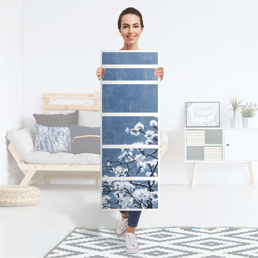 Klebefolie Spring Tree - IKEA Malm Kommode 6 Schubladen (schmal) - Folie