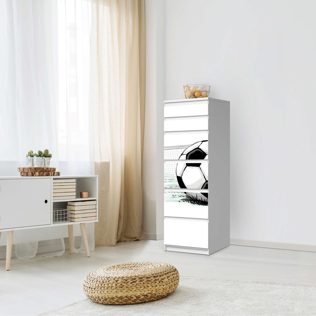 Klebefolie Freistoss - IKEA Malm Kommode 6 Schubladen (schmal) - Schlafzimmer